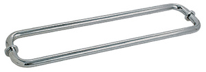 CRL Polished Nickel 18" BM Series Back-to-Back Tubular Towel Bars with Metal Washers