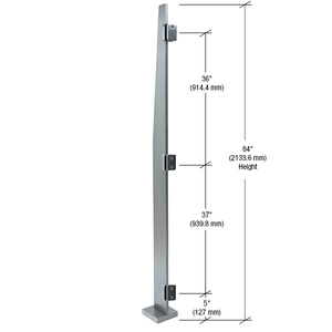 CRL Brushed Stainless Metropolis 84" Center Post