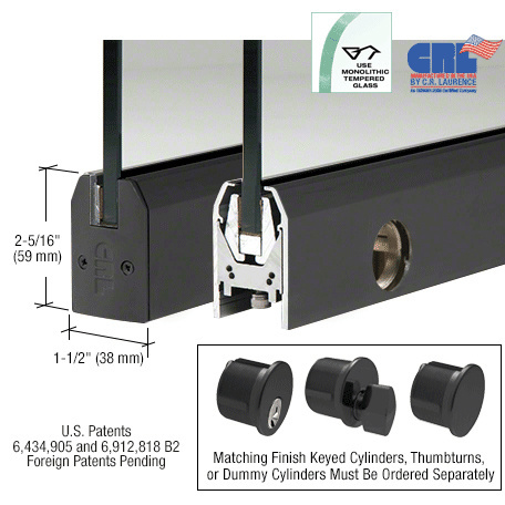 CRL Black Powder Coated 3/8