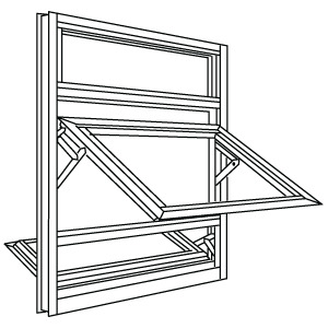 CRL-U.S. Aluminum White KYNAR® Paint 7200 Series Triple Stacked Window for 1" Glazing