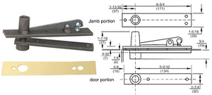 Rixson® Center-Hung Top Pivot with Polished Brass Cover Plate