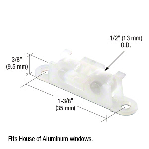 CRL Sliding Window Roller with 3/8" Nylon Wheel for House of Aluminum Windows