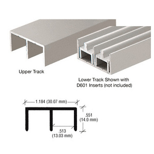 CRL Brushed Nickel "Standard" Aluminum Upper or Lower Channel