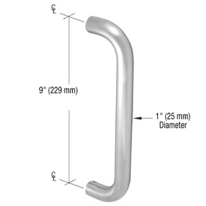 CRL-US Aluminum PR03211 Clear Anodized 9 Centerline to Centerline Pull  Handle