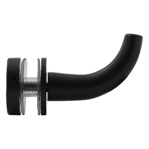 Matte Black Through-Glass Robe Hook