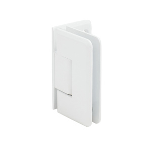 CRL All White Cologne 044 Series Wall Mount Offset Back Plate Hinge