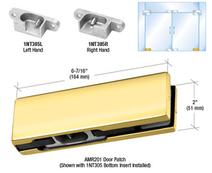 CRL Brass RH European Bottom Door Patch Fitting