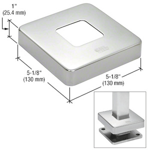 CRL 316 Polished Stainless Base Flange Cover for P1 P-Series Posts