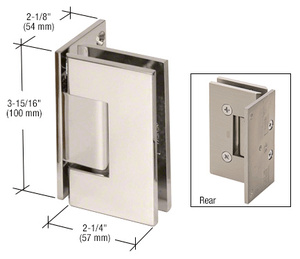 CRL Polished Nickel Vienna 044 Series Wall Mount Offset Back Plate Hinge