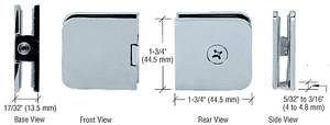 CRL Brushed Nickel Junior Traditional Style Fixed Panel U-Clamp