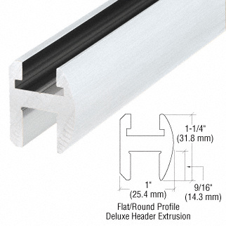 CRL Brushed Anodized Deluxe Shower Door Header Kit - 95"