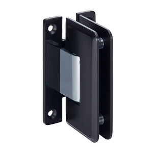 CRL Black Cologne 337 Series Adjustable Wall Mount 'H' Back Plate Hinge