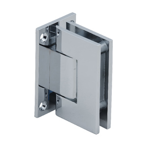 CRL Polished Chrome Geneva 337 Series Adjustable Wall Mount Full Back Plate Hinge