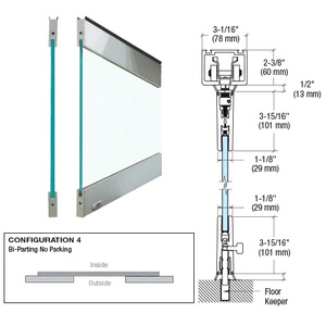 CRL Brushed Stainless Type 4 Easy Slide Stacking Partition System