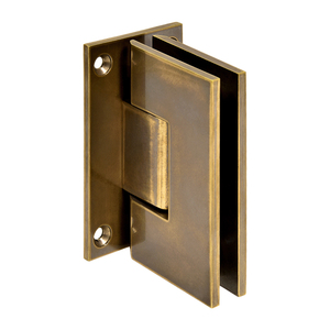 CRL Vintage Brass Vienna 037 Series Wall Mount Full Back Plate Hinge