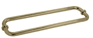 CRL Brushed Bronze 18" Back-to-Back Towel Bars for Glass