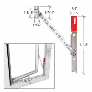 CRL Truth® Left Hand Stainless Steel Casement Window Opening Control Device