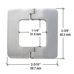 CRL UV Satin Aluminum Square Hinge - Right Hand