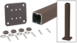 CRL Matte Bronze 200, 300, 350, and 400 Series 36" Surface Mount Post Kit