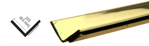 CRL Brass 3/8" Plastic Reflective Inside Angle Molding