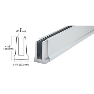 CRL B5T Series Satin Anodized Custom Tapered Base Shoe Undrilled for 1/2" Glass