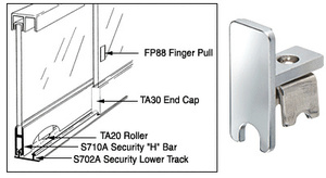 CRL Chrome End Cap for S710A Security 'H' Bar