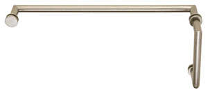 CRL Brushed Nickel MT Series Combination 8" Pull Handle 18" Towel Bar