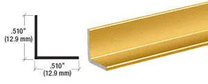 CRL Brite Gold Anodized 1/2" Aluminum Angle Extrusion