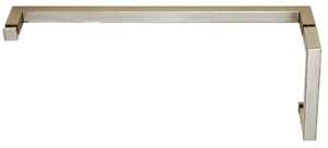 CRL Brushed Nickel "SQ" Series Combination 6" Pull Handle 18" Towel Bar