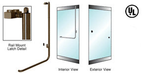 CRL-Blumcraft® Oil Rubbed Bronze Right Hand Reverse Rail Mount Keyed Access "Z" Exterior, Top Securing Panic Handle