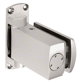 CRL Brushed Satin Nickel Biloba 8260 Hydraulic All-Glass Door Hinge - No Hold Open