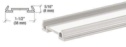 CRL Sky White Standard Bottom Rail Filler 241" Long