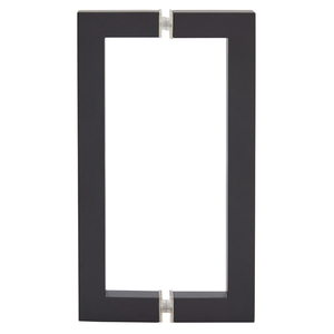 CRL Oil Rubbed Bronze 8" x 8" SQ Series Square Tubing Back-to-Back Pull Handles