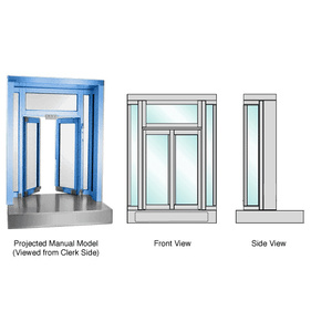 CRL Custom Color and Size Manual Projected Bi-Fold Service Window