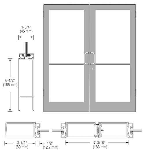 CRL-U.S. Aluminum Clear Anodized Pair 96