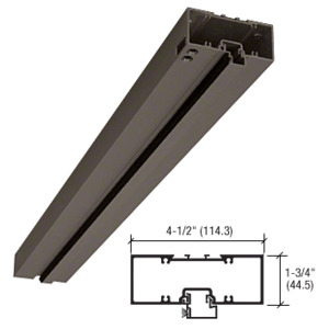 CRL-U.S. Aluminum 450 Series 1-3/4" x 4-1/2" Single Door Header, Left Hand Prepped for Offset Pivots, Dark Bronze Anodized - 36"