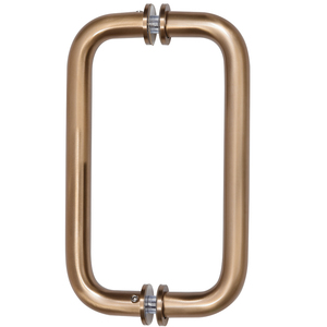 CRL Dark Brushed Bronze 8" Back-to-Back Solid Brass 3/4" Diameter Pull Handles with Metal Washers