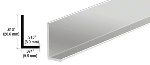 CRL Brite Anodized Aluminum 3/8" L-Bar Extrusion