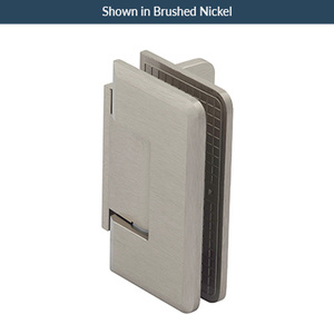 Polished Chrome Wall Mount with Offset Back Plate Majestic Series Hinge with 5° Pin