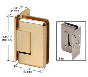CRL Unlacquered Brass Cologne 044 Series Wall Mount Offset Back Plate Hinge