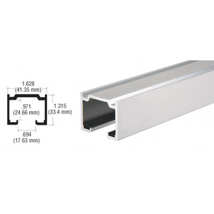 CRL Satin Anodized Masteroll Enclosed Double Overhead Track for Pass-Thru Windows