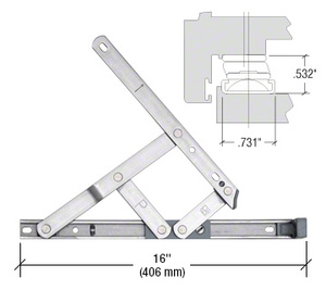 CRL 16" 4-Bar Secure Style Casement Hinge