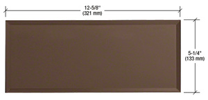 CRL Bronze Six-Gang Blank Without Screw Holes Glass Mirror Plate