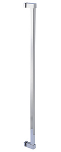 CRL Polished Stainless Single Sided Cut To Size Glass Mounted Square Ladder Style Pull Handle with Square Mounting Posts