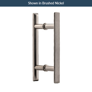 Polished Nickel 6" Square Ladder Pull Back to Back Handles