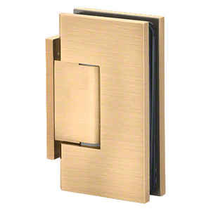 Satin Brass Wall Mount with Offset Back Plate Adjustable Maxum Series Hinge