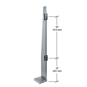 CRL 60" Klarity Brushed Stainless Steel Right End Post