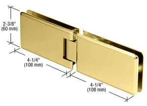 CRL Brass Grande 180 Series 180 Degree Glass-to-Glass Hinge