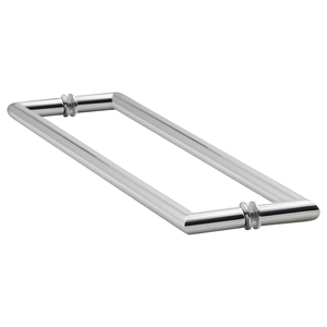 Polished Chrome 18" Mitered Back to Back Towel Bars with Washers