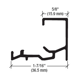 CRL-U.S. Aluminum Clear Anodized S010 Sash Gutter for 1/4" Glazing - 24'-2"